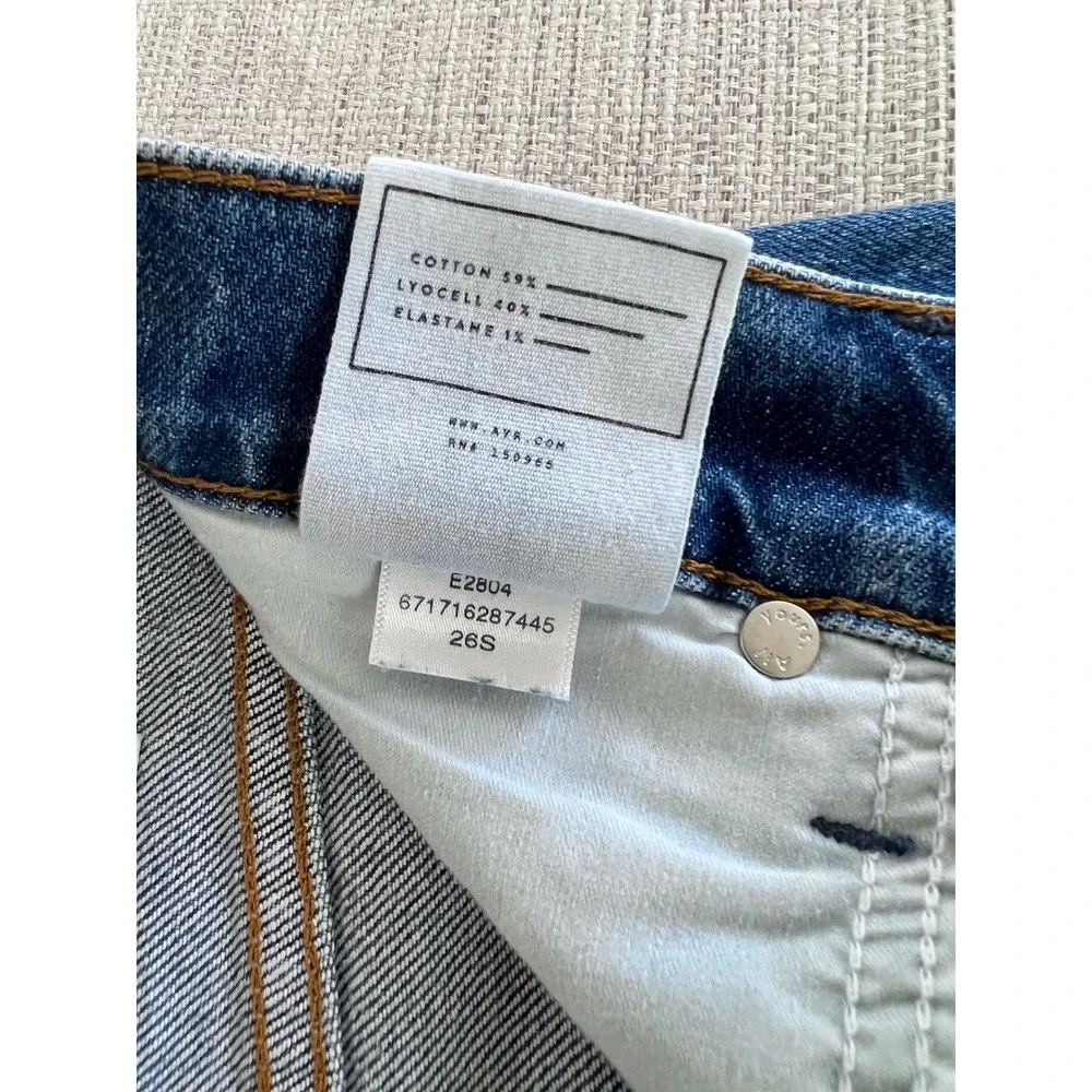 AYR Wide Leg Flare Jeans in Light Blue Wash